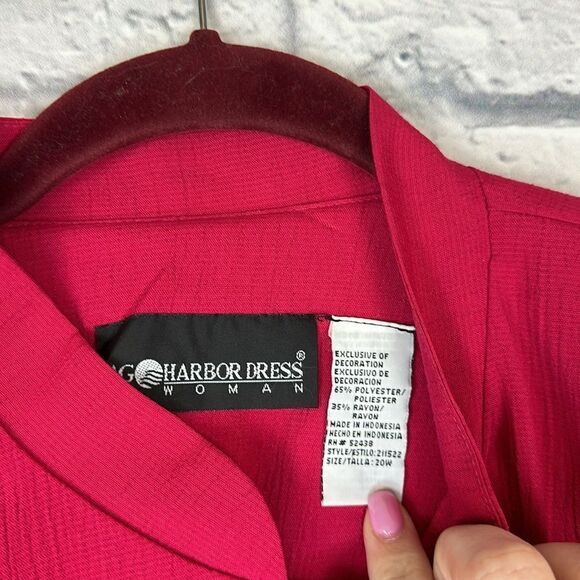 Sag Harbor Button Up Embroidered Pink Blouse Size 20W NWT - Picture 4 of 6